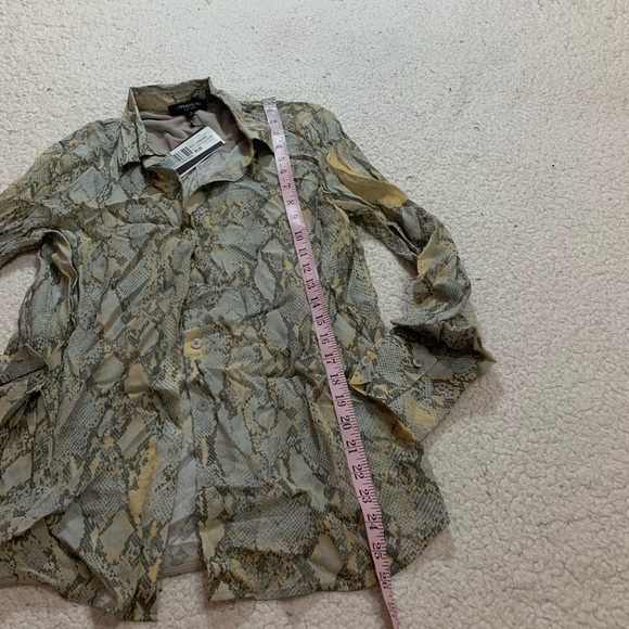 Lafayette 148 scottie snake python print blouse - Picture 5 of 6